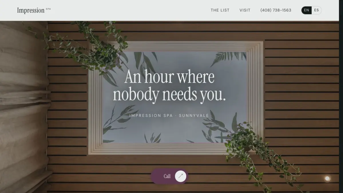 Impression Spa · concept website