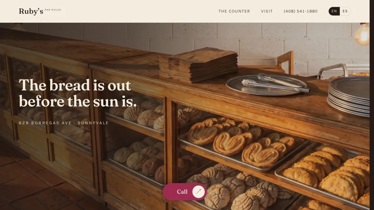 Ruby's Pan Dulce · concept website