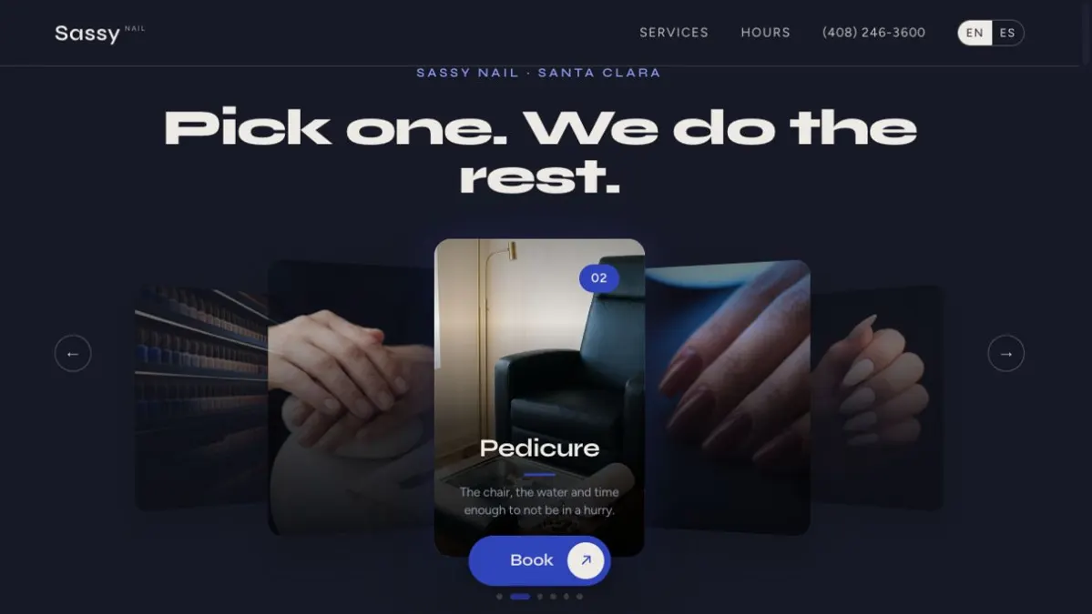 Sassy Nail · concept website